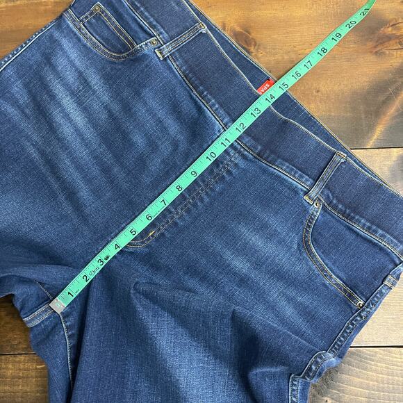 Spanx Ankle Skinny Jeans Midnight Shade Stretch Blue Dark Denim Size 3X Tall - Picture 5 of 8
